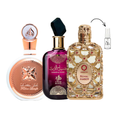 Combo 3 Decants de 5ml – Fakhar Rose, Royal Amber e Sabah Al Ward